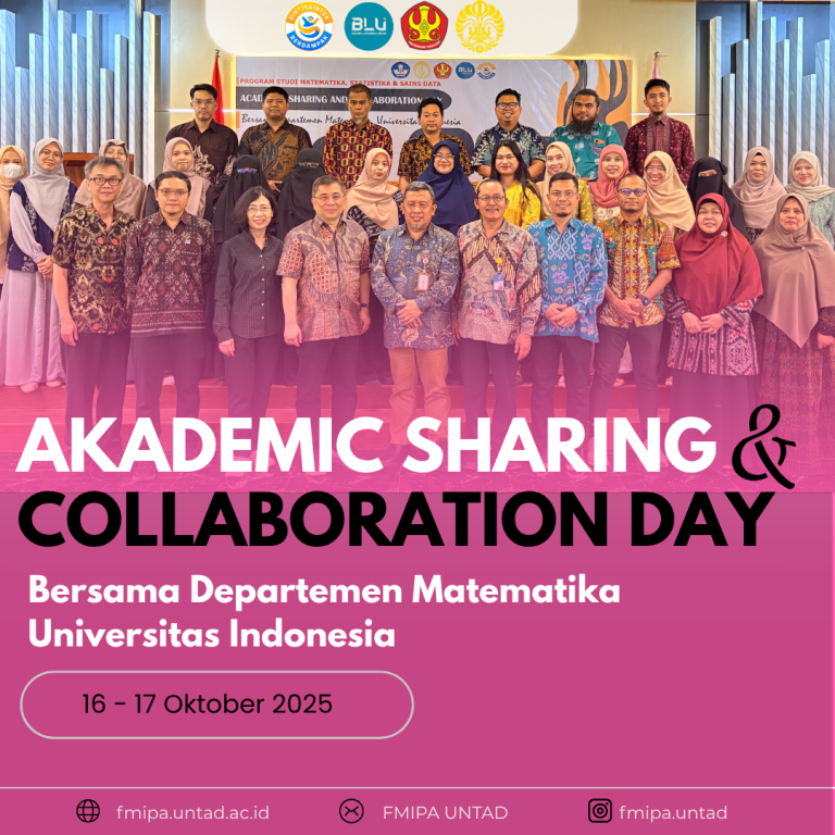 FMIPA UNTAD menjalin kolaborasi akademik dengan Departemen Matematika Universitas Indonesia