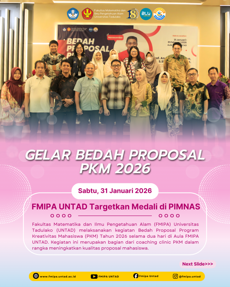 FMIPA UNTAD Gelar Bedah Proposal PKM 2026, Targetkan Medali di PIMNAS