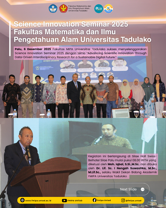 Science Innovation Seminar 2025Fakultas Matematika dan Ilmu Pengetahuan Alam Universitas Tadulako