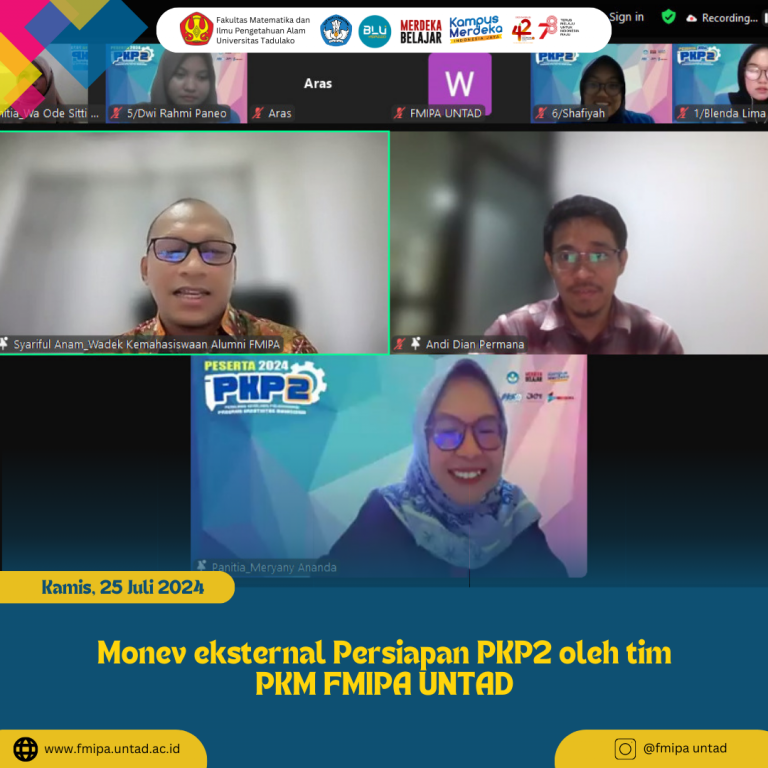 Monev Eksternal Persiapan PKP2 oleh Tim PKM FMIPA UNTAD