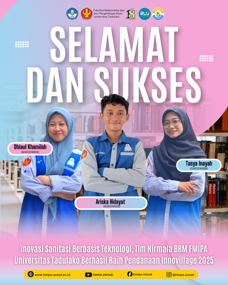 Inovasi Sanitasi Berbasis Teknologi, Tim Nirmala BRM FMIPA Untad Berhasil Raih Pendanaan Innovillage 2025