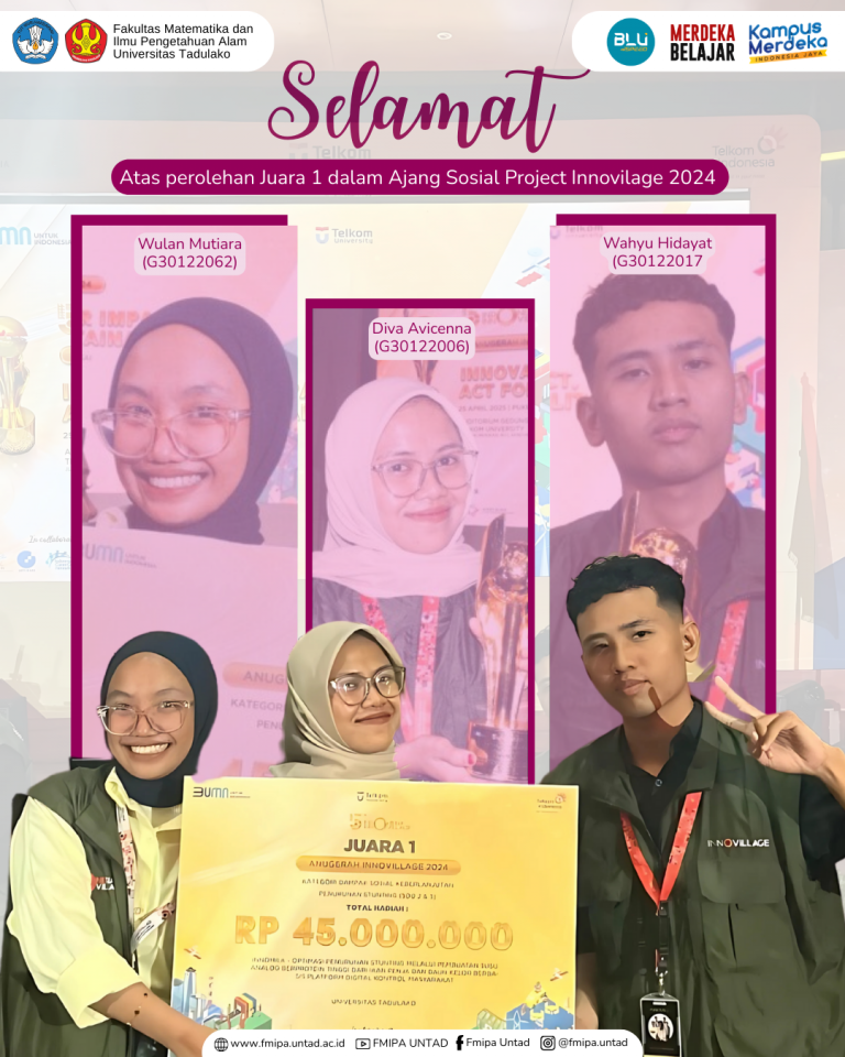 Mahasiswa Kimia FMIPA Raih Juara 1 Sosial Project Innovilage 2024 dalam Kategori Dampak Sosial Berkelanjutan